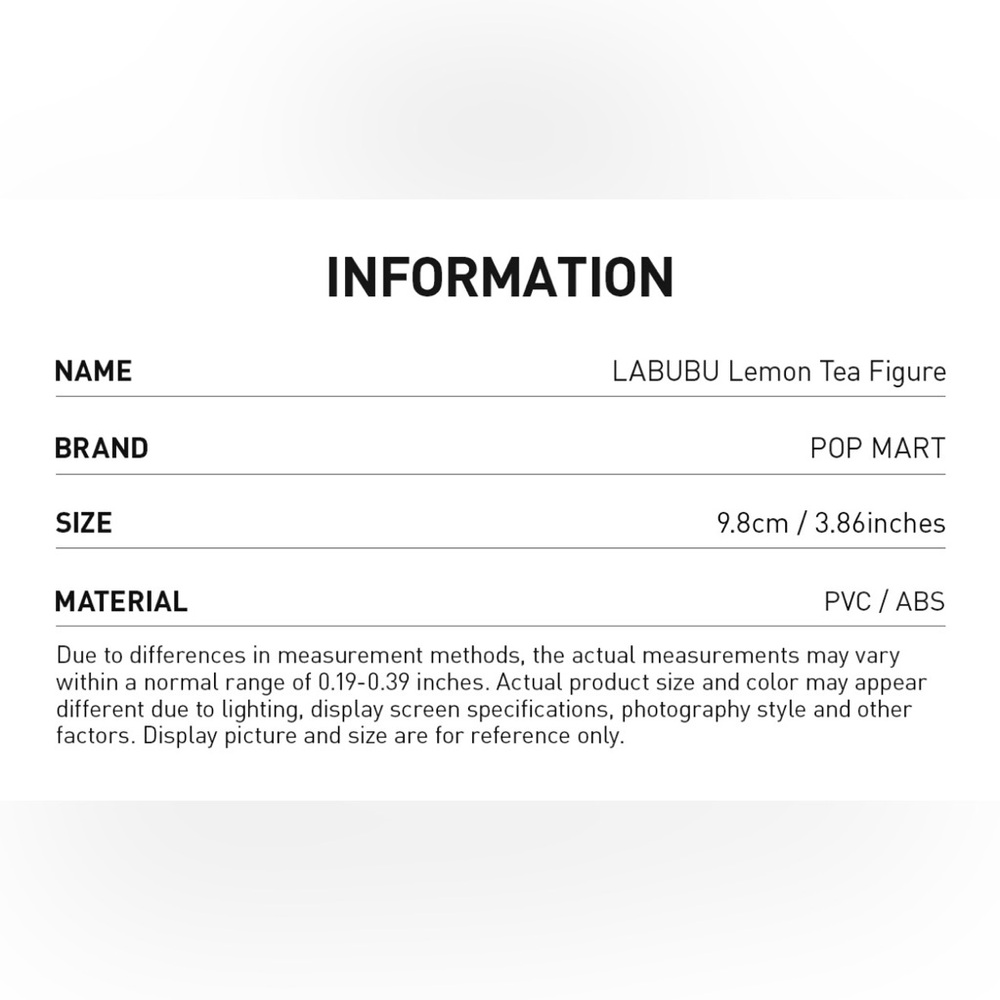 POP MART LABUBU Lemon Tea Figure - Picture 4 of 7